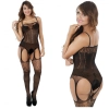 Seksowne bodystocking otwarty krok pończochy S-L